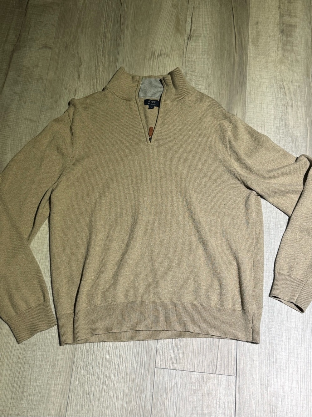 J.Crew Factory Men's Half-Zip Sweater in Tan